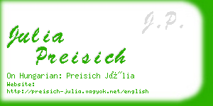 julia preisich business card